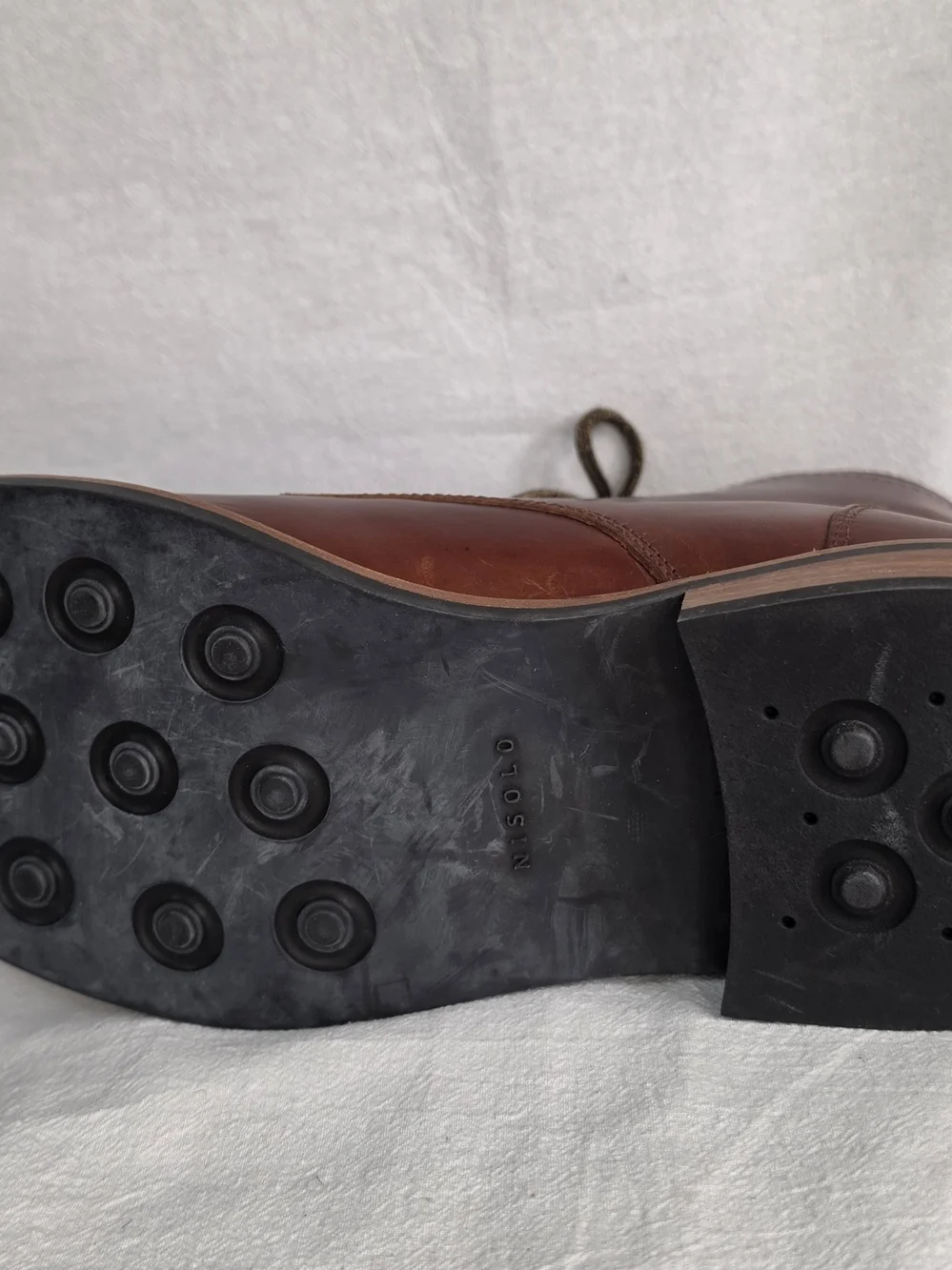 Nisolo Andres Everyday Boots Brandy Brown Leather Lace Up Mens 9